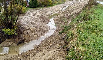 Grabenaufweitung L 125 in der Bauphase